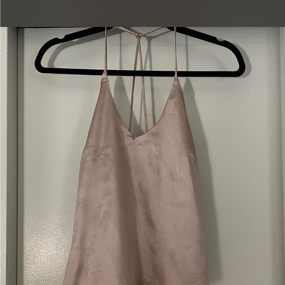 Silky Pink Strappy Top